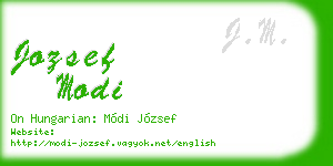jozsef modi business card